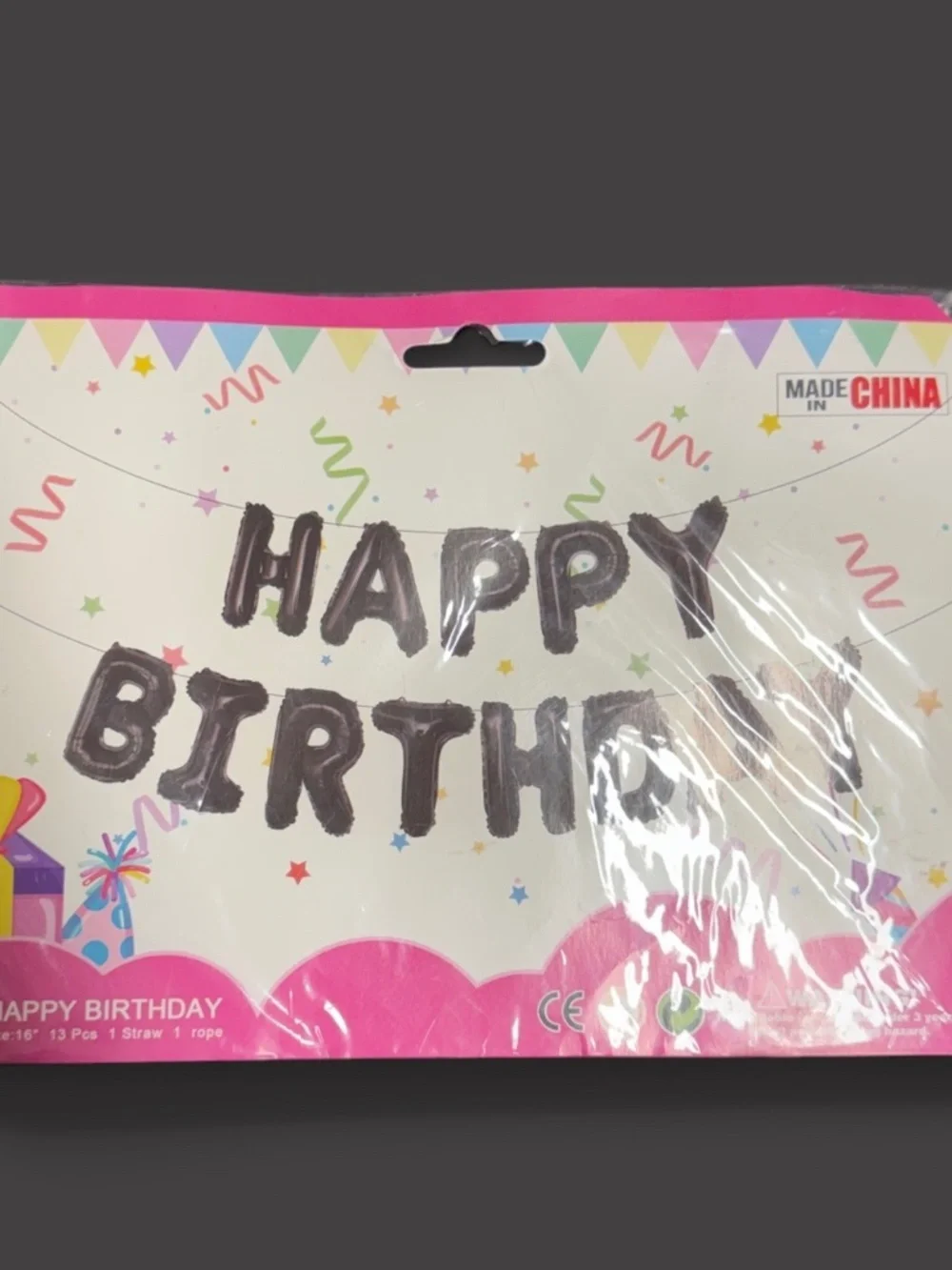 NIP Happy Birthday Foil Balloon Banner 16